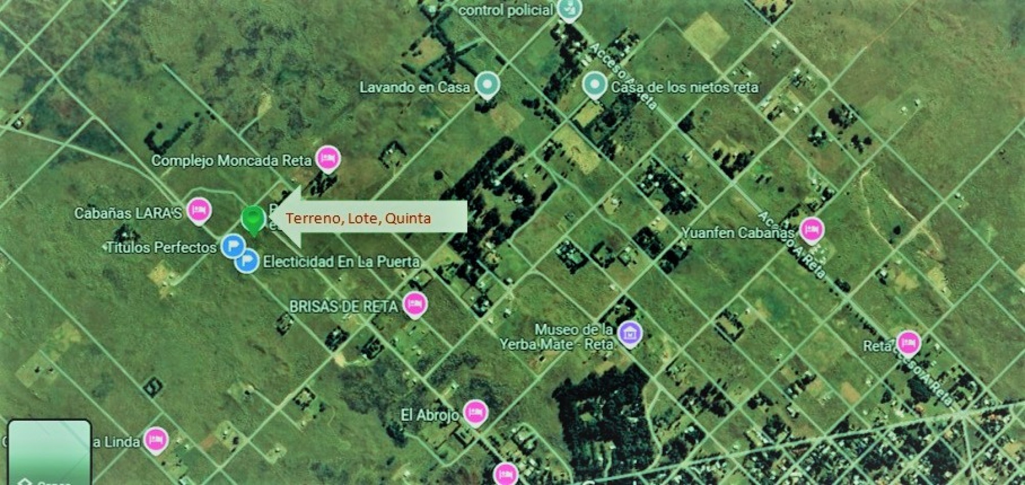 LOTE, TERRENO DE 1995 M2.- EN BALNEARIO RETA, ZONA DE QUINTAS MINIMO ANTICIPO Y CUOTAS ACCESIBLES.