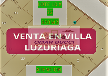 LOTE EN VENTA EN VILLA LUZURIAGA IDEAL CONSTRUCTOR